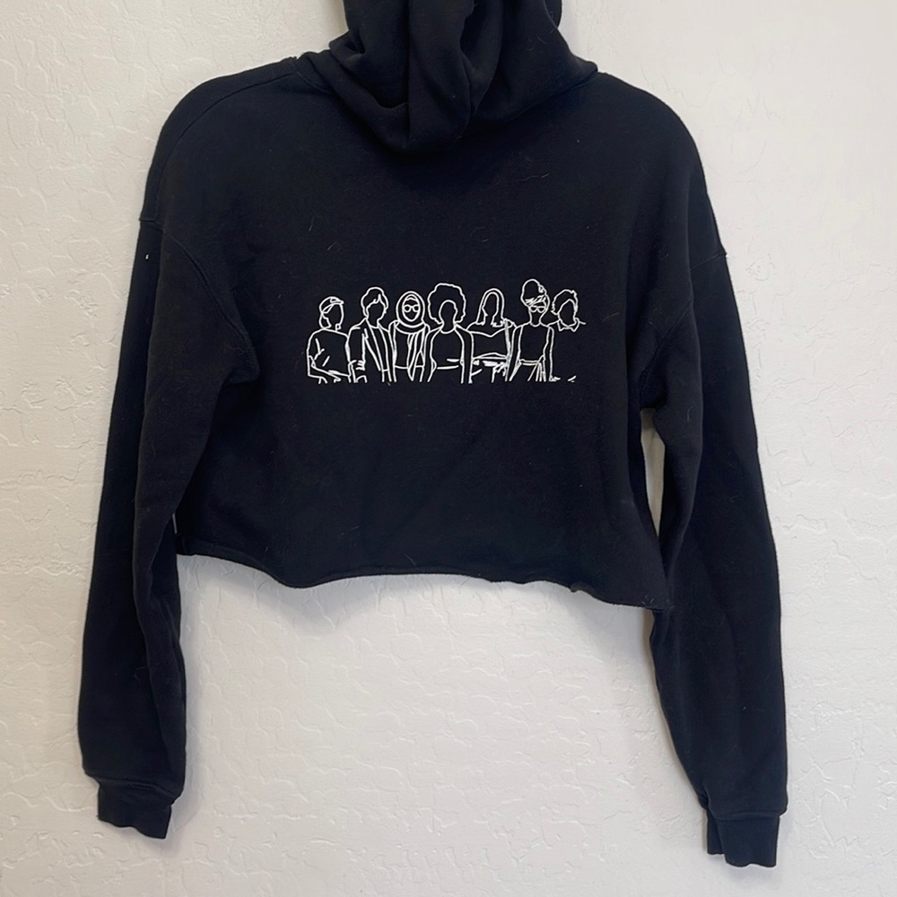 Women’s Black Manifest Cropped Hoodie Size Small - Picture 5 of 7